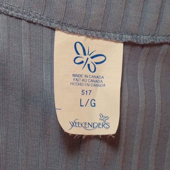 NWOT Weekenders L soft ribbed knit ONE-button cardigan-top - pale slate blue - Picture 8 of 16